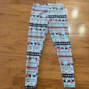 Super cute Christmas wiener dog leggings